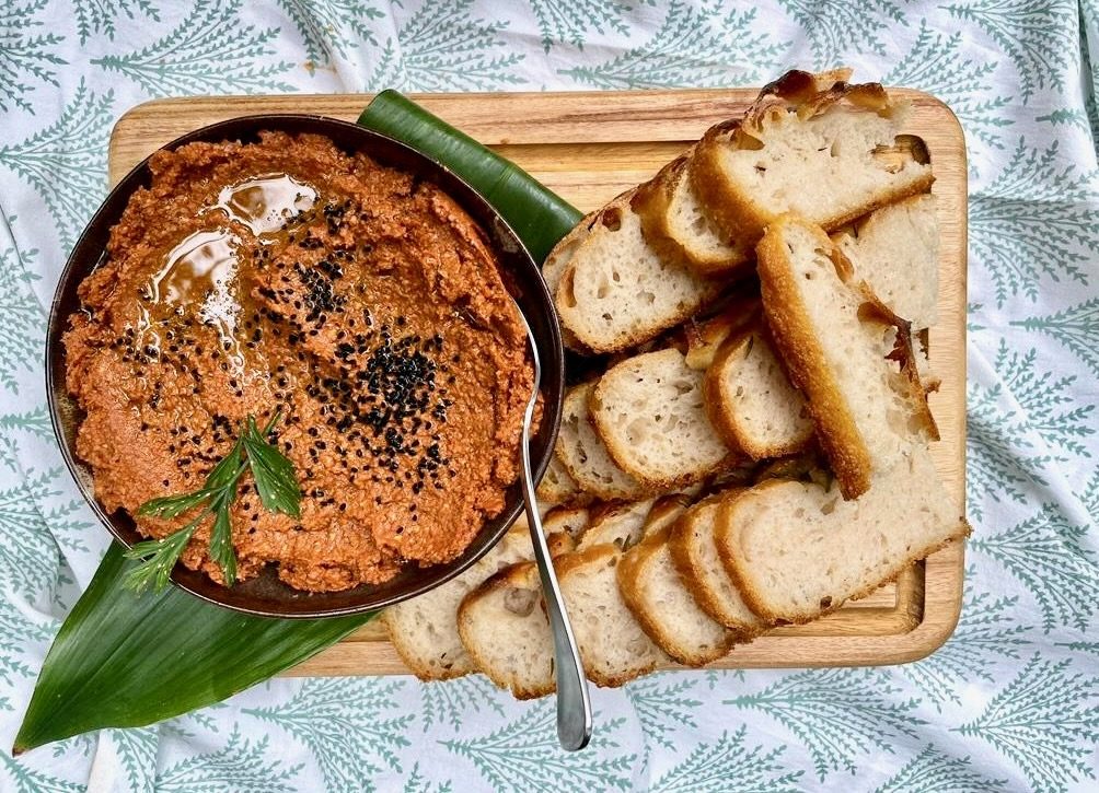 Labneh with roasted grapes and thyme