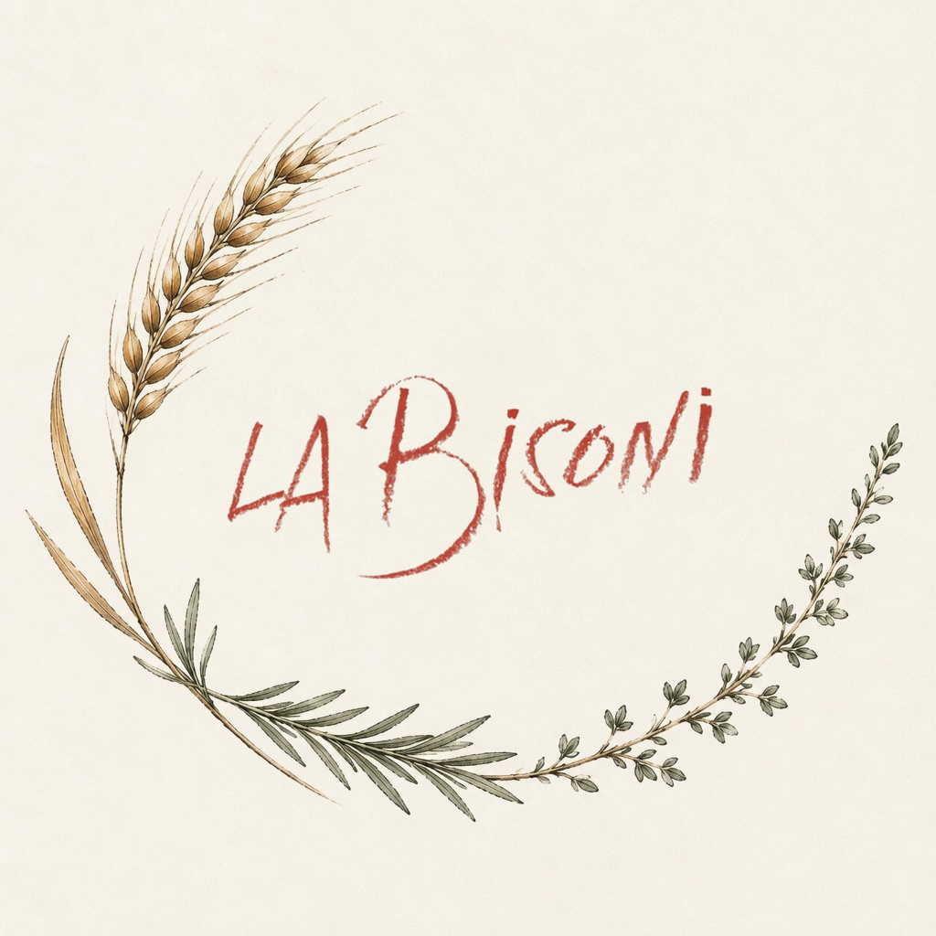 La Bisoni wheat wreath logo